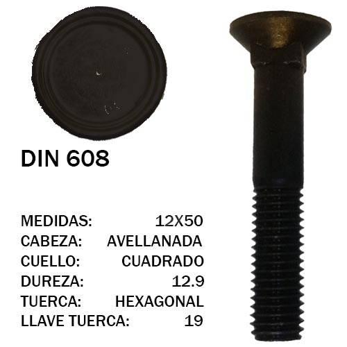 TORNILLO DIN 608 12X50 12,9