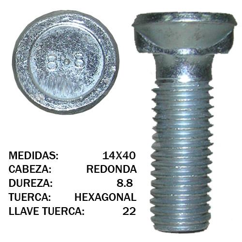 TORNILLO 14X40 2 TETONES 8.8