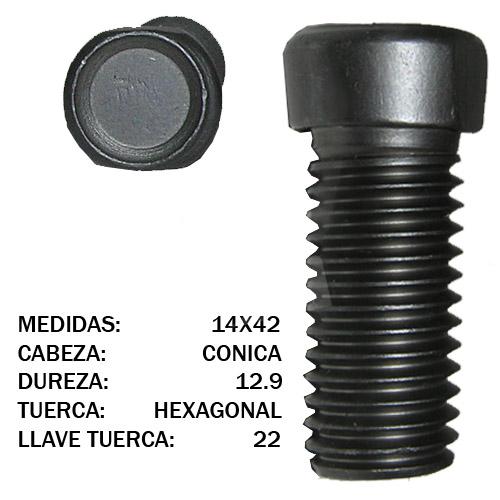 TORNILLO DIN CONICO 14X42 12.9