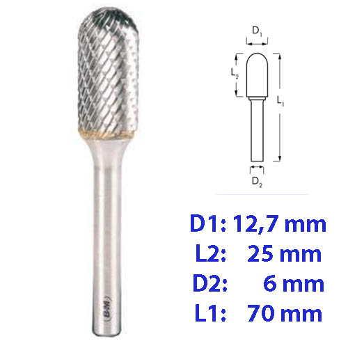 FRESA ROTATIVA METAL DURO C61225-6