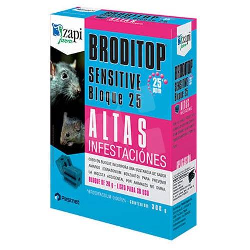 VENENO CEBO RATAS  BRODITOP BLOQUE 20GRS