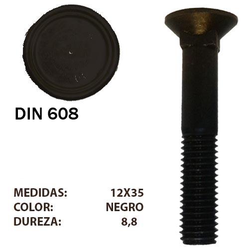 TORNILLO DIN 608 12X35 NEGRO