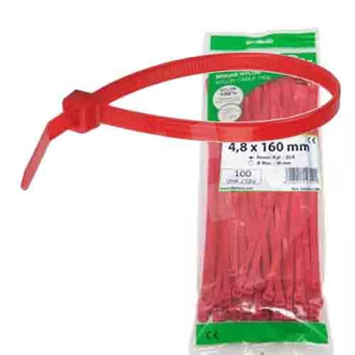 BRIDA NYLON ROJA 4,8X160 (100UD)