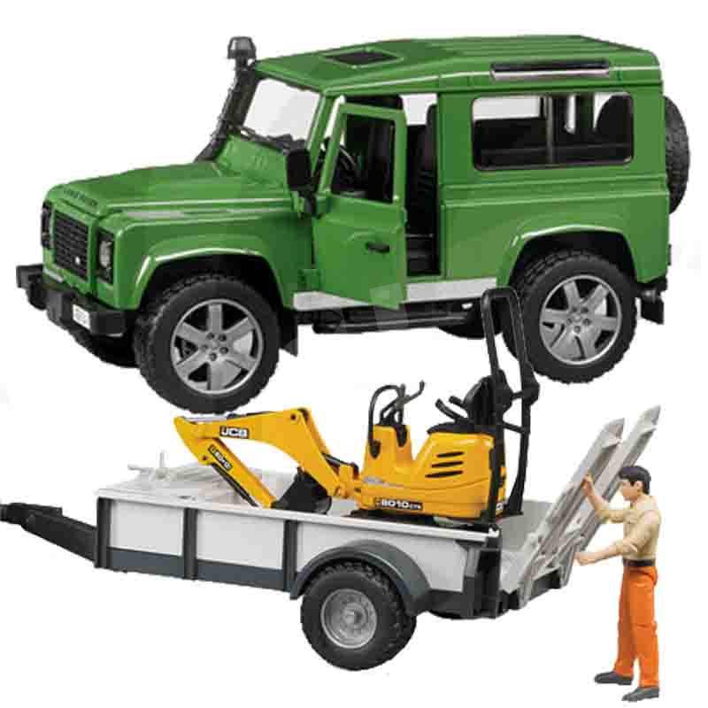 LAND ROVER DEFENDER+REMOLQUE+MINIEXCAVAD