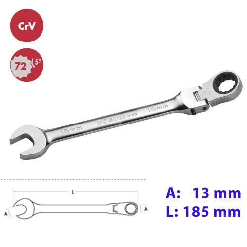 LLAVE COMBINADA CARRACA FLEXIBLE 13MM