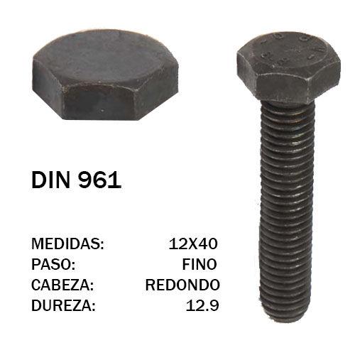 TORNILLO ROTOVATOR DIN 961 12,9 12X40